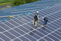 Opération de maintenance sur installation photovoltaïque