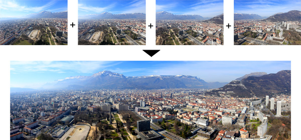 Photographie panoramique de Grenoble - 150 m